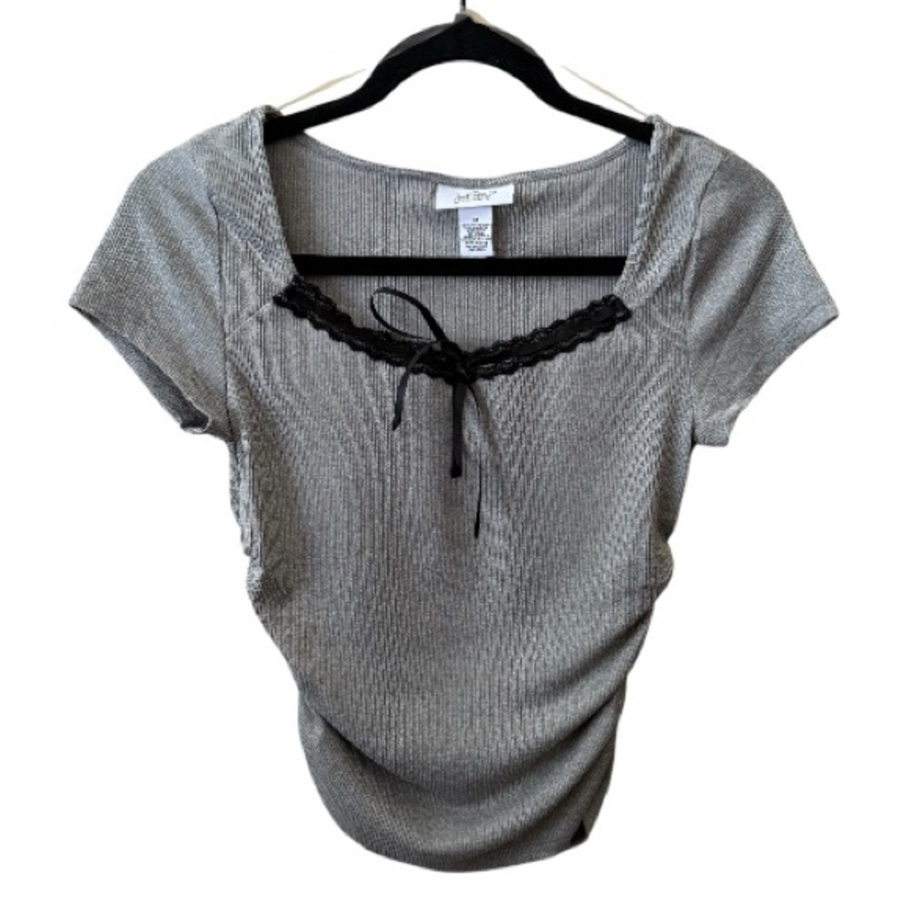12. Just Polly Ribbed Knit Top – Size M ✨